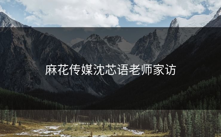 麻花传媒沈芯语老师家访